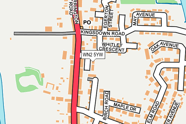 WN2 5YW map - OS OpenMap – Local (Ordnance Survey) WN2 5YW map - OS OpenMap – Local (Ordnance Survey)