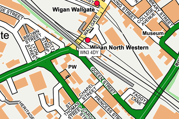 WN3 4DY map - OS OpenMap – Local (Ordnance Survey)
