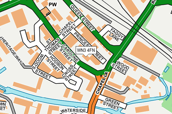 WN3 4FN map - OS OpenMap – Local (Ordnance Survey)