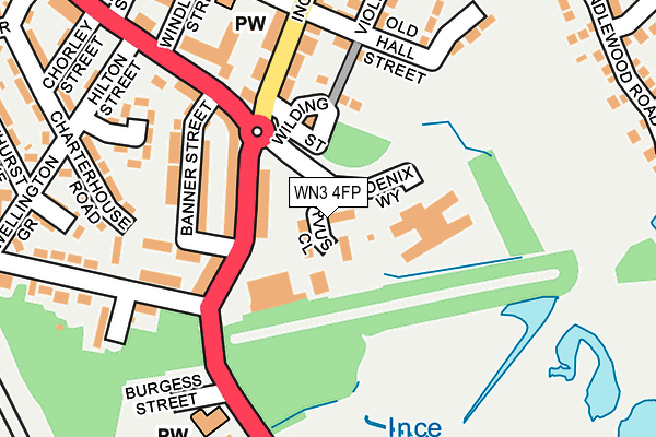 WN3 4FP map - OS OpenMap – Local (Ordnance Survey) WN3 4FP map - OS OpenMap – Local (Ordnance Survey)