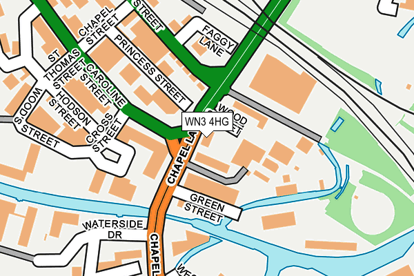 WN3 4HG map - OS OpenMap – Local (Ordnance Survey) WN3 4HG map - OS OpenMap – Local (Ordnance Survey)