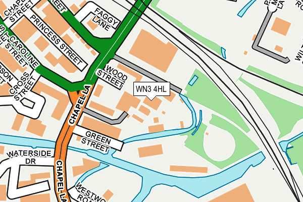 WN3 4HL map - OS OpenMap – Local (Ordnance Survey) WN3 4HL map - OS OpenMap – Local (Ordnance Survey)