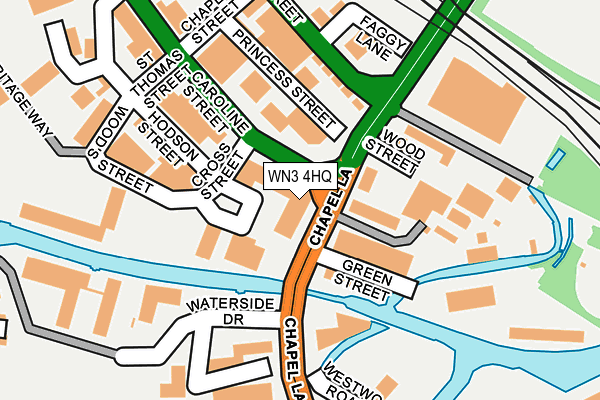 WN3 4HQ map - OS OpenMap – Local (Ordnance Survey) WN3 4HQ map - OS OpenMap – Local (Ordnance Survey)