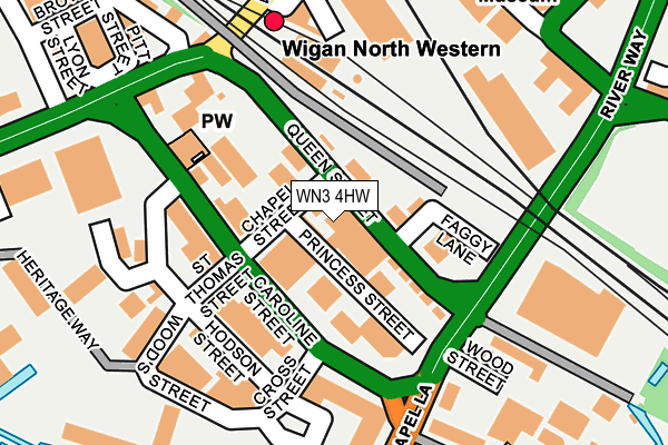 WN3 4HW map - OS OpenMap – Local (Ordnance Survey) WN3 4HW map - OS OpenMap – Local (Ordnance Survey)