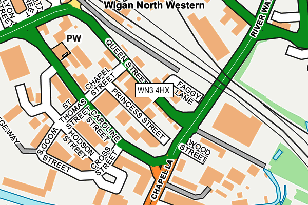 WN3 4HX map - OS OpenMap – Local (Ordnance Survey) WN3 4HX map - OS OpenMap – Local (Ordnance Survey)