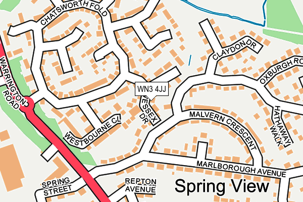 WN3 4JJ map - OS OpenMap – Local (Ordnance Survey) WN3 4JJ map - OS OpenMap – Local (Ordnance Survey)