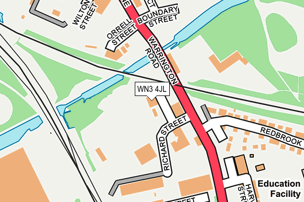 WN3 4JL map - OS OpenMap – Local (Ordnance Survey) WN3 4JL map - OS OpenMap – Local (Ordnance Survey)