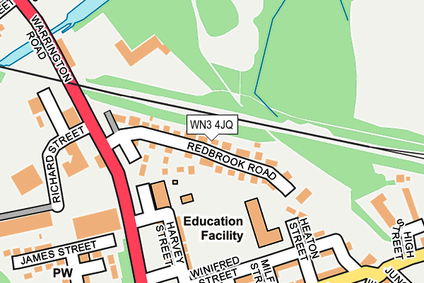 WN3 4JQ map - OS OpenMap – Local (Ordnance Survey) WN3 4JQ map - OS OpenMap – Local (Ordnance Survey)