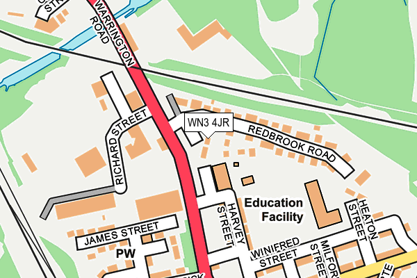 WN3 4JR map - OS OpenMap – Local (Ordnance Survey)