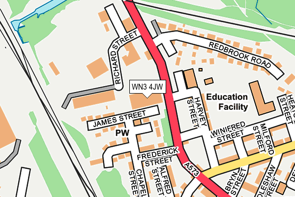 WN3 4JW map - OS OpenMap – Local (Ordnance Survey) WN3 4JW map - OS OpenMap – Local (Ordnance Survey)