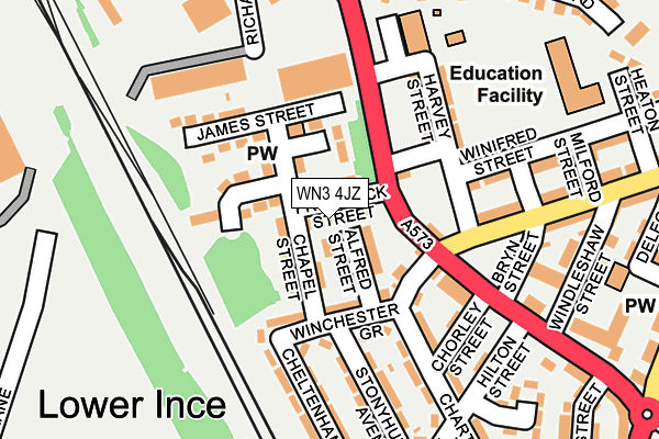 WN3 4JZ map - OS OpenMap – Local (Ordnance Survey) WN3 4JZ map - OS OpenMap – Local (Ordnance Survey)