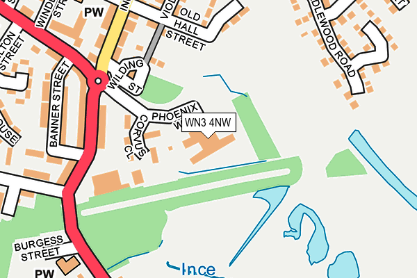 WN3 4NW map - OS OpenMap – Local (Ordnance Survey) WN3 4NW map - OS OpenMap – Local (Ordnance Survey)