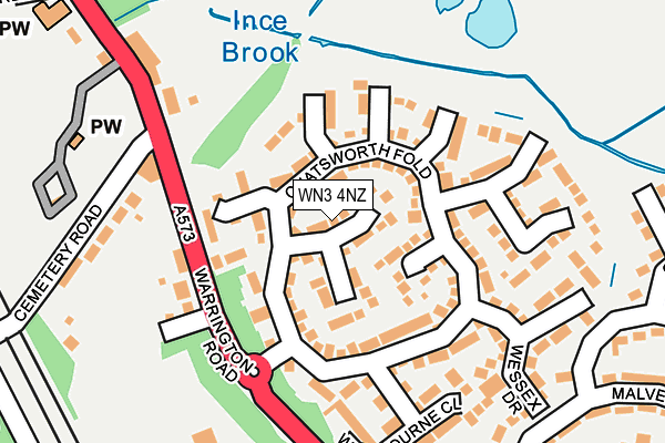 WN3 4NZ map - OS OpenMap – Local (Ordnance Survey) WN3 4NZ map - OS OpenMap – Local (Ordnance Survey)