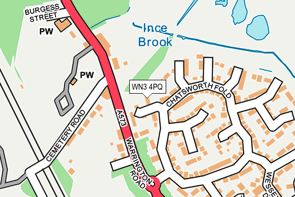 WN3 4PQ map - OS OpenMap – Local (Ordnance Survey) WN3 4PQ map - OS OpenMap – Local (Ordnance Survey)