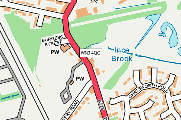 WN3 4QG map - OS OpenMap – Local (Ordnance Survey) WN3 4QG map - OS OpenMap – Local (Ordnance Survey)
