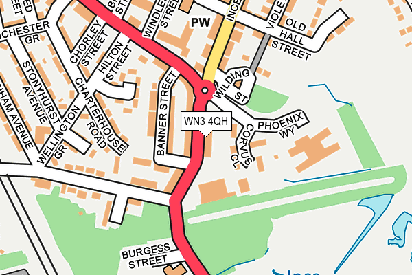 WN3 4QH map - OS OpenMap – Local (Ordnance Survey) WN3 4QH map - OS OpenMap – Local (Ordnance Survey)