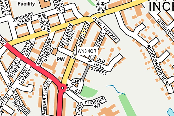 WN3 4QR map - OS OpenMap – Local (Ordnance Survey) WN3 4QR map - OS OpenMap – Local (Ordnance Survey)