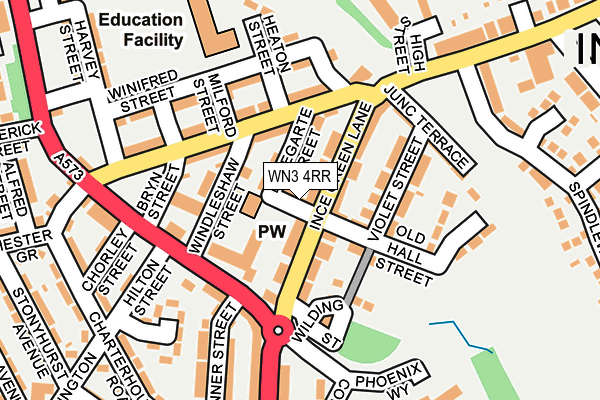 WN3 4RR map - OS OpenMap – Local (Ordnance Survey) WN3 4RR map - OS OpenMap – Local (Ordnance Survey)