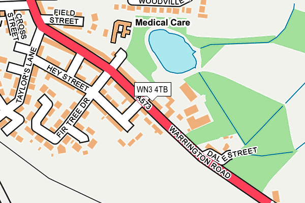 WN3 4TB map - OS OpenMap – Local (Ordnance Survey) WN3 4TB map - OS OpenMap – Local (Ordnance Survey)