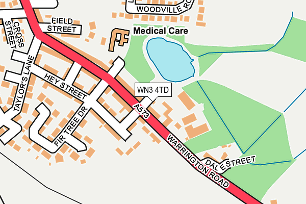 WN3 4TD map - OS OpenMap – Local (Ordnance Survey) WN3 4TD map - OS OpenMap – Local (Ordnance Survey)