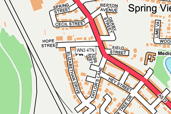 WN3 4TN map - OS OpenMap – Local (Ordnance Survey) WN3 4TN map - OS OpenMap – Local (Ordnance Survey)