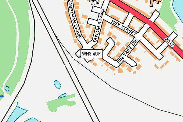 WN3 4UF map - OS OpenMap – Local (Ordnance Survey) WN3 4UF map - OS OpenMap – Local (Ordnance Survey)