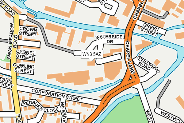 WN3 5AZ map - OS OpenMap – Local (Ordnance Survey) WN3 5AZ map - OS OpenMap – Local (Ordnance Survey)