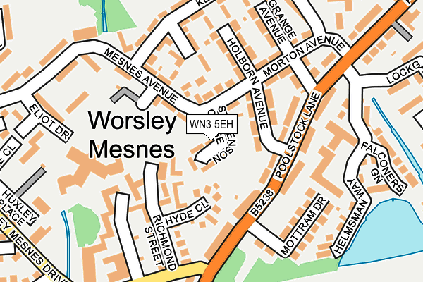 WN3 5EH map - OS OpenMap – Local (Ordnance Survey) WN3 5EH map - OS OpenMap – Local (Ordnance Survey)