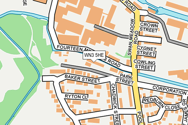 WN3 5HE map - OS OpenMap – Local (Ordnance Survey) WN3 5HE map - OS OpenMap – Local (Ordnance Survey)