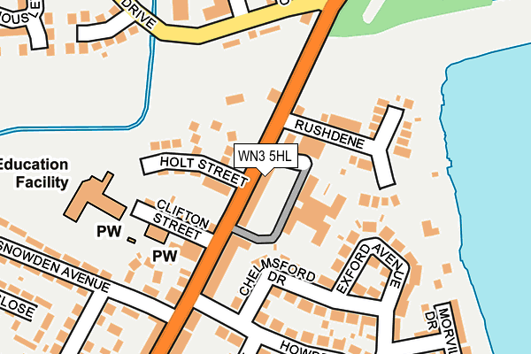 WN3 5HL map - OS OpenMap – Local (Ordnance Survey) WN3 5HL map - OS OpenMap – Local (Ordnance Survey)