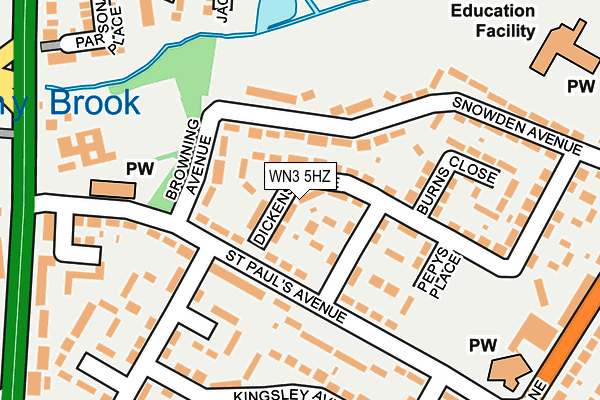 WN3 5HZ map - OS OpenMap – Local (Ordnance Survey) WN3 5HZ map - OS OpenMap – Local (Ordnance Survey)