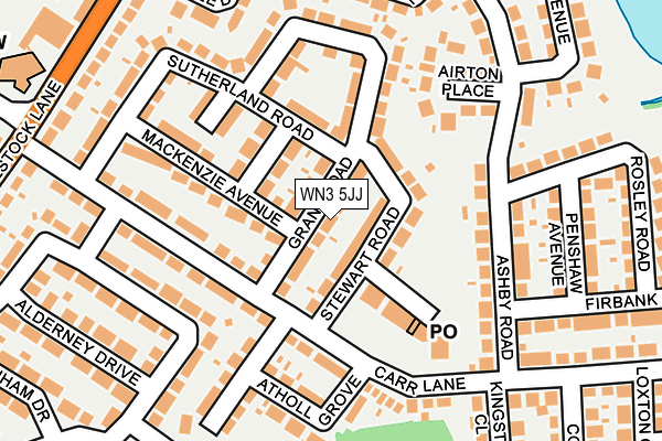 WN3 5JJ map - OS OpenMap – Local (Ordnance Survey) WN3 5JJ map - OS OpenMap – Local (Ordnance Survey)