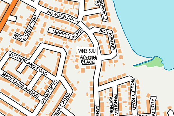 WN3 5JU map - OS OpenMap – Local (Ordnance Survey) WN3 5JU map - OS OpenMap – Local (Ordnance Survey)