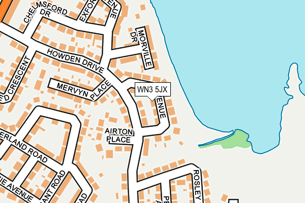 WN3 5JX map - OS OpenMap – Local (Ordnance Survey) WN3 5JX map - OS OpenMap – Local (Ordnance Survey)