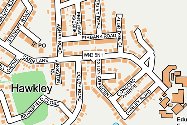 WN3 5NH map - OS OpenMap – Local (Ordnance Survey) WN3 5NH map - OS OpenMap – Local (Ordnance Survey)
