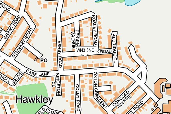 WN3 5NQ map - OS OpenMap – Local (Ordnance Survey) WN3 5NQ map - OS OpenMap – Local (Ordnance Survey)