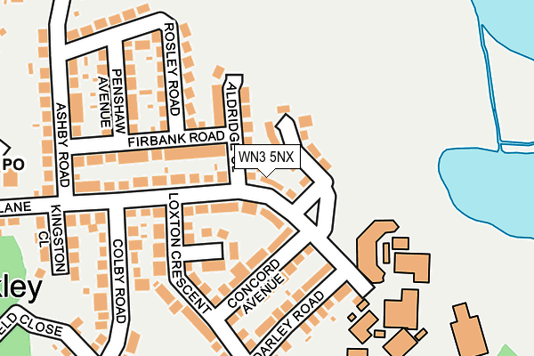 WN3 5NX map - OS OpenMap – Local (Ordnance Survey) WN3 5NX map - OS OpenMap – Local (Ordnance Survey)
