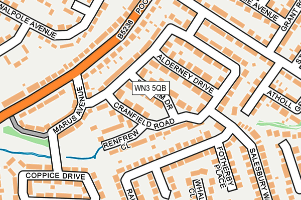 WN3 5QB map - OS OpenMap – Local (Ordnance Survey) WN3 5QB map - OS OpenMap – Local (Ordnance Survey)