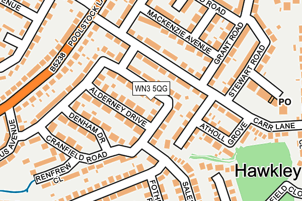 WN3 5QG map - OS OpenMap – Local (Ordnance Survey) WN3 5QG map - OS OpenMap – Local (Ordnance Survey)