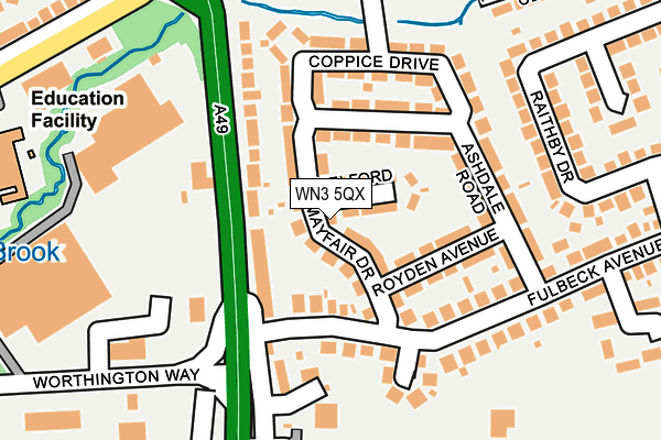 WN3 5QX map - OS OpenMap – Local (Ordnance Survey) WN3 5QX map - OS OpenMap – Local (Ordnance Survey)