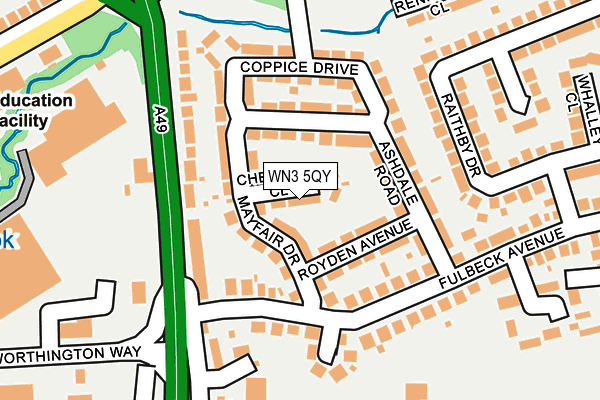WN3 5QY map - OS OpenMap – Local (Ordnance Survey) WN3 5QY map - OS OpenMap – Local (Ordnance Survey)
