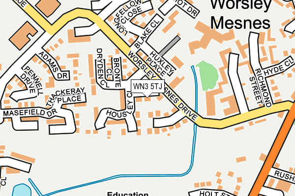 WN3 5TJ map - OS OpenMap – Local (Ordnance Survey) WN3 5TJ map - OS OpenMap – Local (Ordnance Survey)