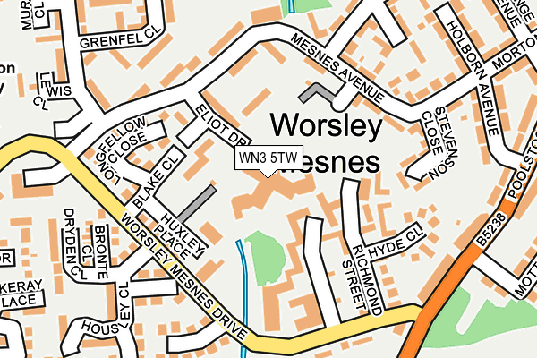 WN3 5TW map - OS OpenMap – Local (Ordnance Survey) WN3 5TW map - OS OpenMap – Local (Ordnance Survey)