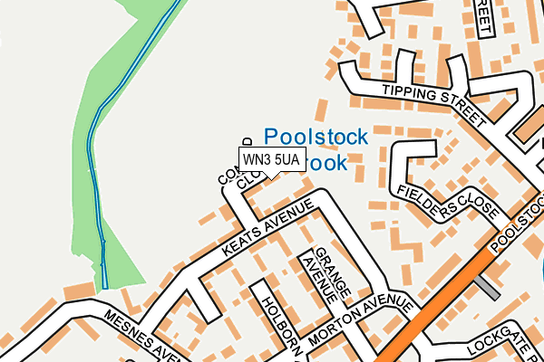 WN3 5UA map - OS OpenMap – Local (Ordnance Survey) WN3 5UA map - OS OpenMap – Local (Ordnance Survey)
