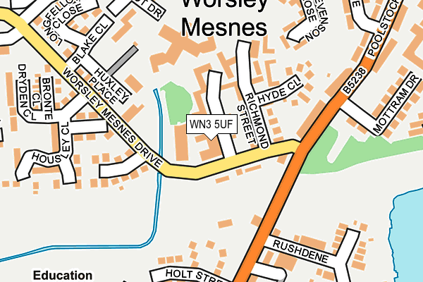 WN3 5UF map - OS OpenMap – Local (Ordnance Survey) WN3 5UF map - OS OpenMap – Local (Ordnance Survey)