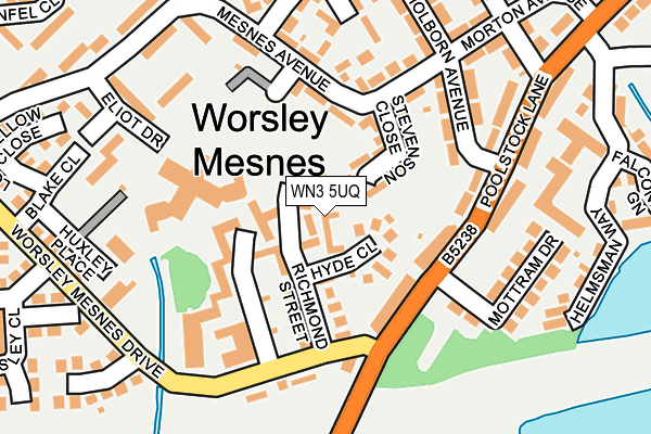 WN3 5UQ map - OS OpenMap – Local (Ordnance Survey) WN3 5UQ map - OS OpenMap – Local (Ordnance Survey)