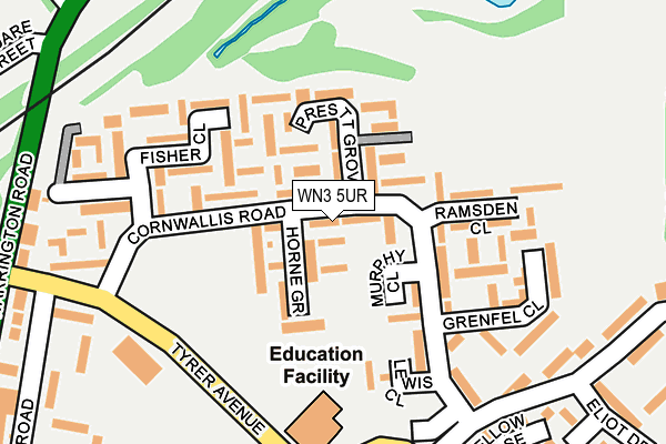 WN3 5UR map - OS OpenMap – Local (Ordnance Survey) WN3 5UR map - OS OpenMap – Local (Ordnance Survey)