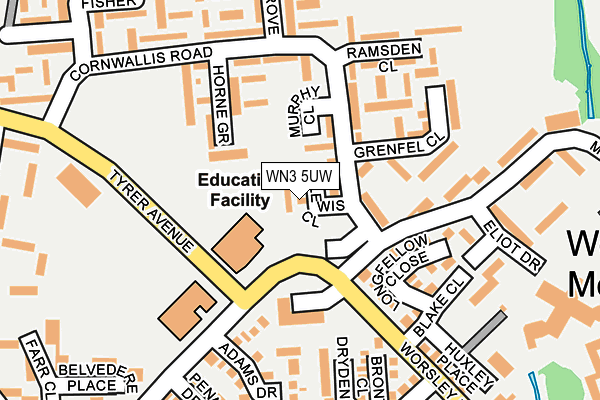 WN3 5UW map - OS OpenMap – Local (Ordnance Survey) WN3 5UW map - OS OpenMap – Local (Ordnance Survey)
