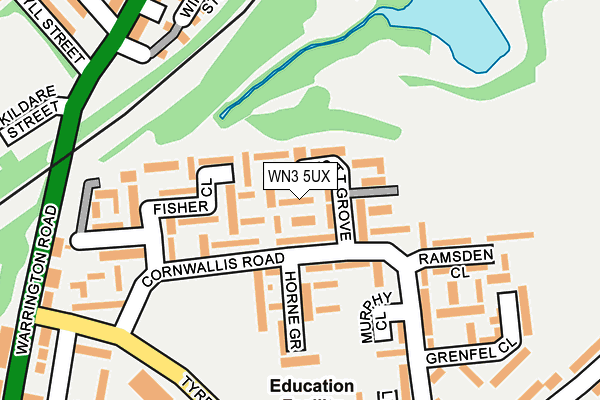 WN3 5UX map - OS OpenMap – Local (Ordnance Survey) WN3 5UX map - OS OpenMap – Local (Ordnance Survey)