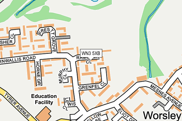 WN3 5XB map - OS OpenMap – Local (Ordnance Survey) WN3 5XB map - OS OpenMap – Local (Ordnance Survey)